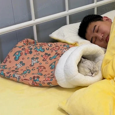 Cozy Cat Winter Sleeping Bag And Tunnel For Warmth And Comfort