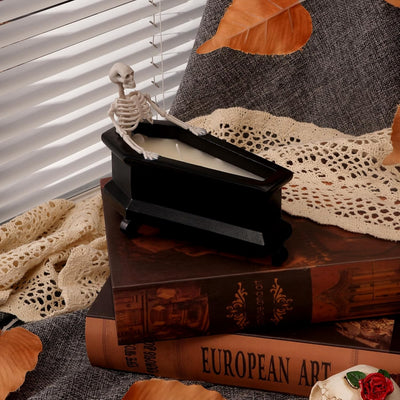 Creative Mini Coffin Skeleton Halloween Candle For Horror Decoration