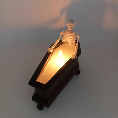Creative Mini Coffin Skeleton Halloween Candle For Horror Decoration