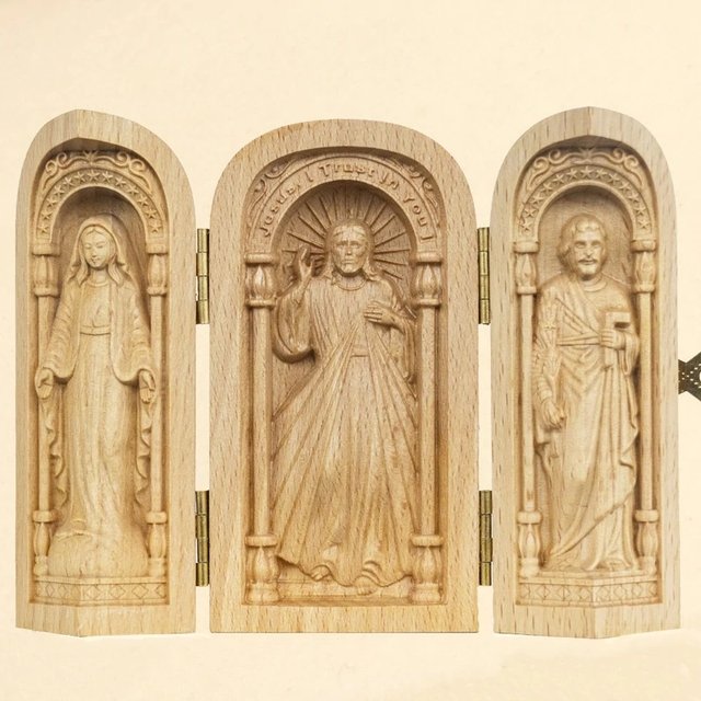 Creative Mini Holy Family Statue Christian Altar Decoration