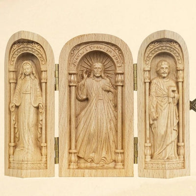 Creative Mini Holy Family Statue Christian Altar Decoration