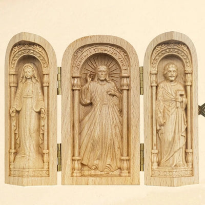 Creative Mini Holy Family Statue Christian Altar Decoration
