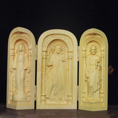 Creative Mini Holy Family Statue Christian Altar Decoration