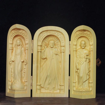 Creative Mini Holy Family Statue Christian Altar Decoration