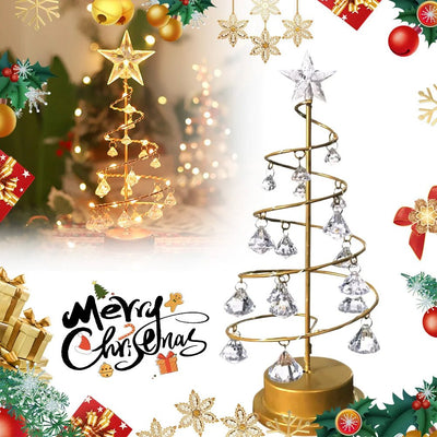 Crystal Christmas Tree LED Lamp Sparkling Night Light Decor For Bedroom