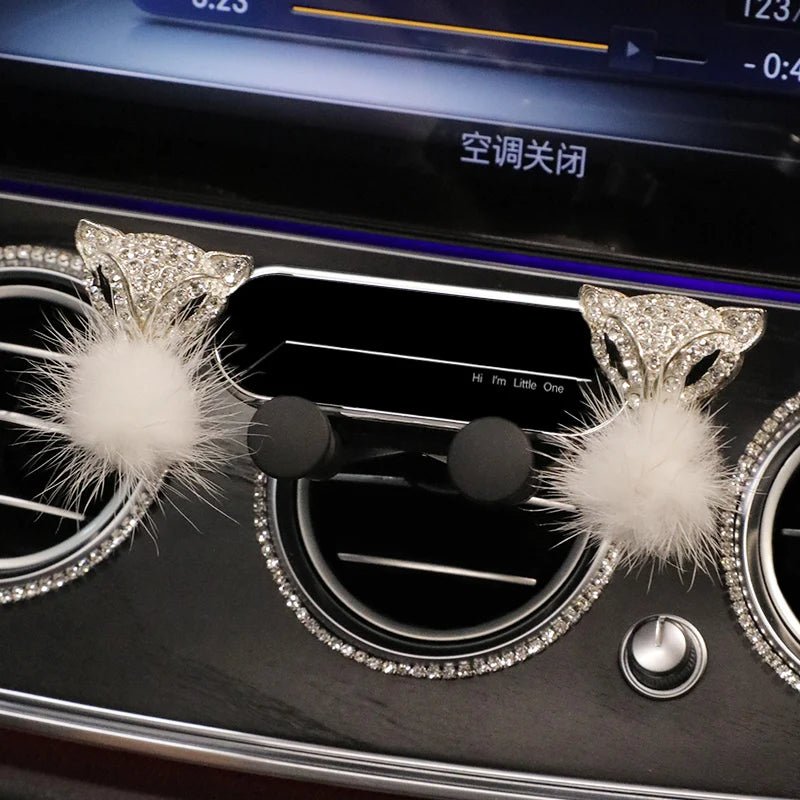 Crystal Flower Car Phone Holder Sparkling Gravity Mount For Smartphones