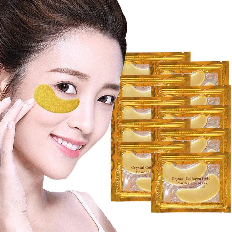 Crystal Gold Collagen Eye Patches For Dark Circles And Hydration