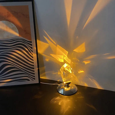 Crystal Stone Lamp With 16 RGB Colors Diamond Table Light