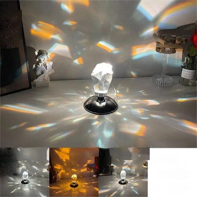 Crystal Stone Lamp With 16 RGB Colors Diamond Table Light