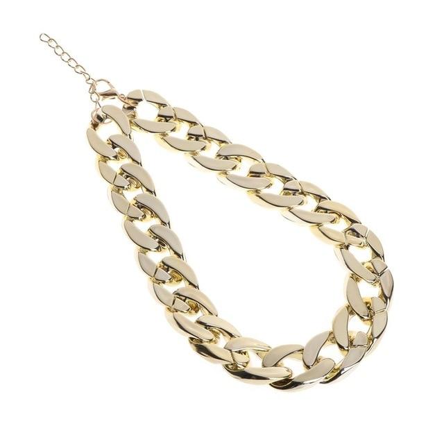 Cuban Link Pet Collar Thick Gold Chain Durable Safety Design