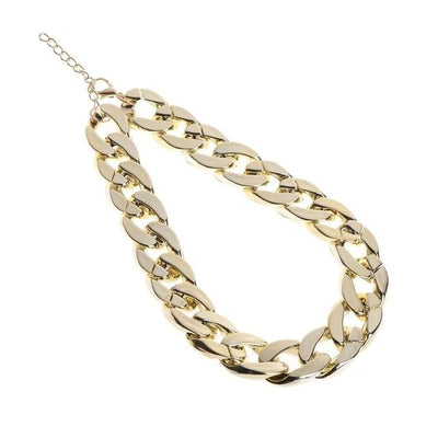 Cuban Link Pet Collar Thick Gold Chain Durable Safety Design