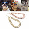 Cuban Link Pet Collar Thick Gold Chain Durable Safety Design
