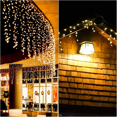 Curtain Christmas Lights With 8 Modes And Remote Control String Lights