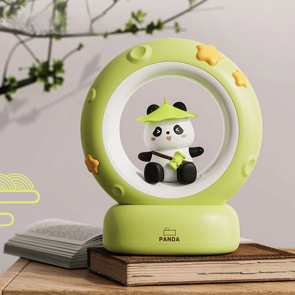 LED Night Light Cute Panda Cat Rabbit USB Rechargeable Lamp