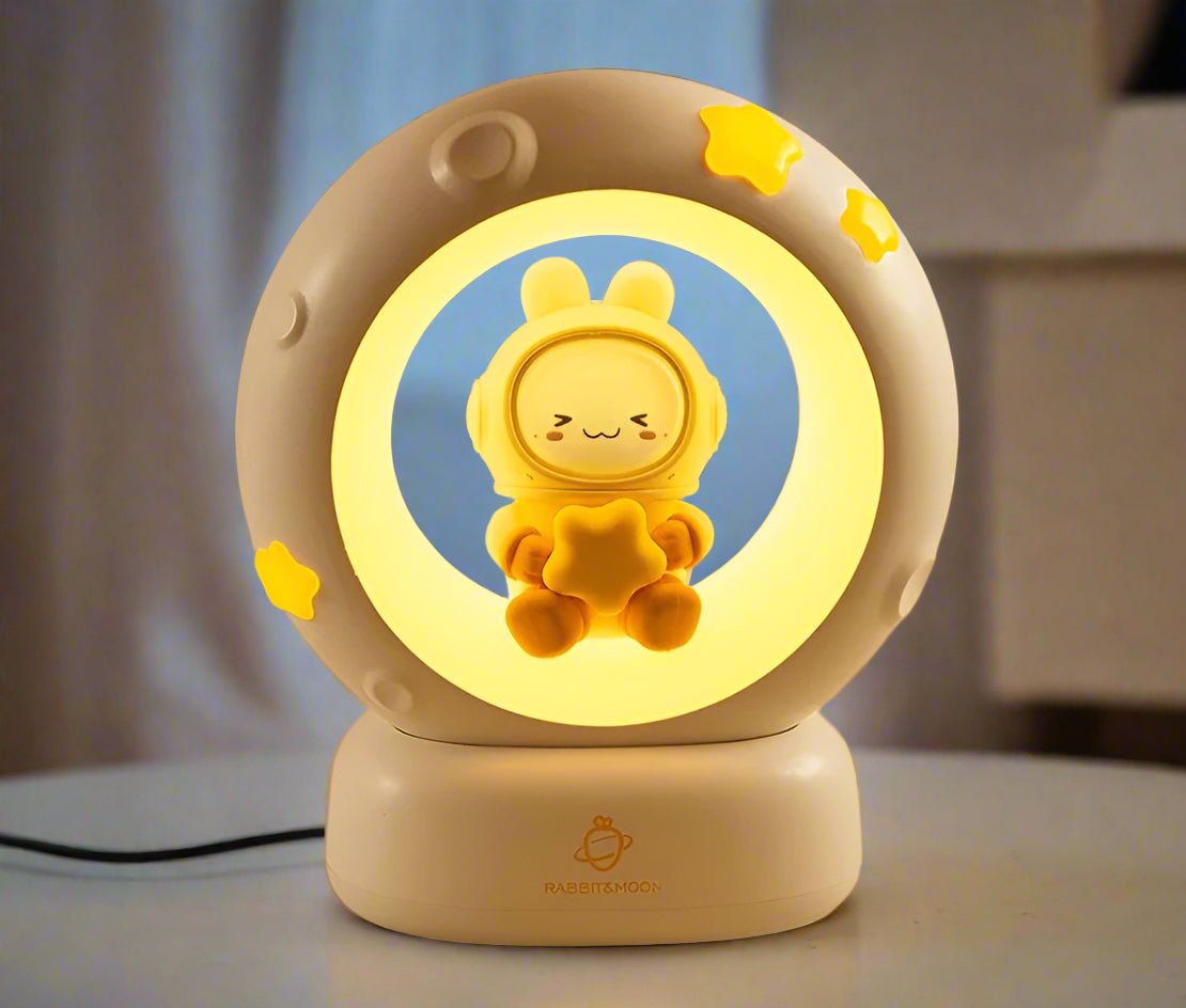 LED Night Light Cute Panda Cat Rabbit USB Rechargeable Lamp
