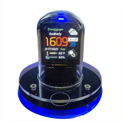 Cyberpunk Nixie Tube Clock WiFi Digital Display Custom Glow