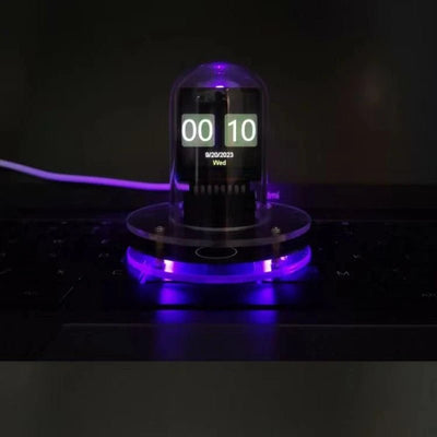 Cyberpunk Nixie Tube Clock WiFi Digital Display Custom Glow