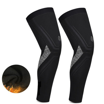 Reflective Cycling Arm Sleeves And Leg Warmers For Winter Warmth