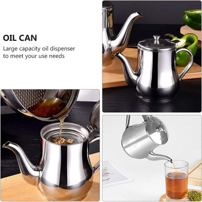 304 Stainless Steel Oil Filter Kettle Large Capacity Kitchen Container