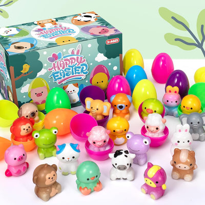 24 PCS Easter Squishy Toys Prefilled Slow Rising Eggs Set