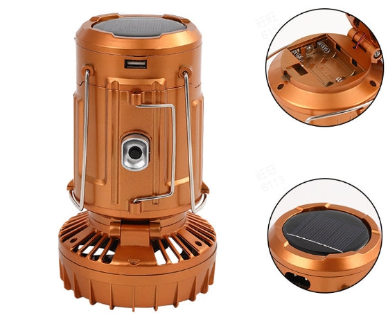 Portable LED Camping Lantern With Cooling Fan For Outdoor Use