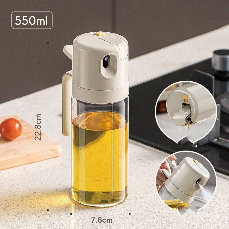 2 In 1 Oil Sprayer Bottle For Cooking BBQ Baking Olive Oil Vinegar