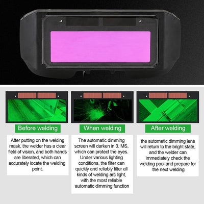 Auto Dimming Welding Glasses With 5 Protective Lenses