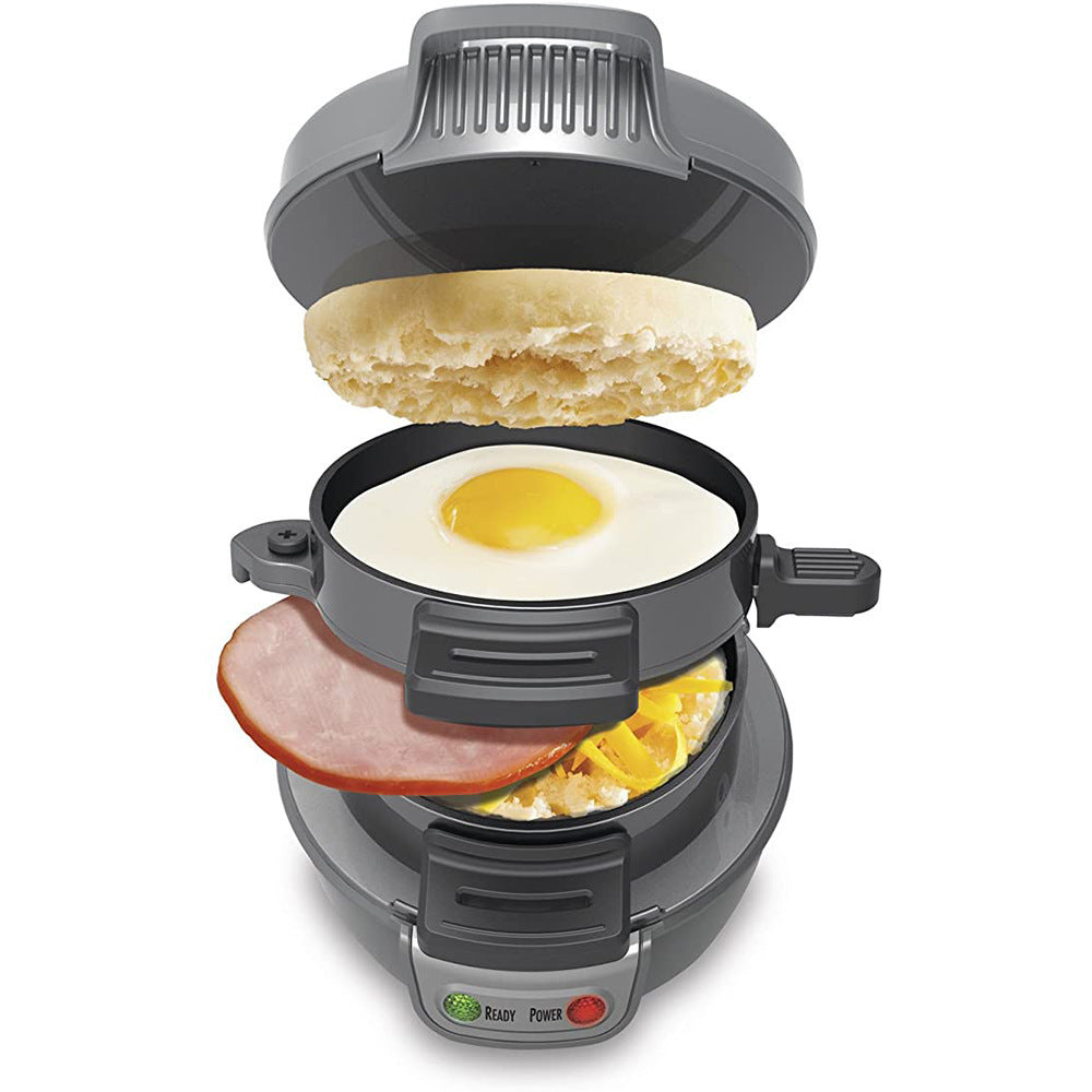Breakfast Sandwich Maker With Egg Cooker Ring And Waffle Function