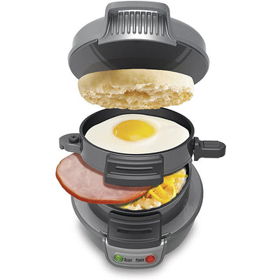 Breakfast Sandwich Maker With Egg Cooker Ring And Waffle Function