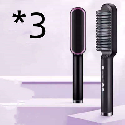 2 In 1 Hair Straightener Hot Comb Curling Tong Electric Brush