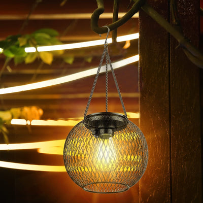 Solar Outdoor Lights Hanging Lantern Waterproof Garden Decor