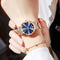 Diamond Moon Star Watch For Women Elegant Stylish Jewelry Timepiece