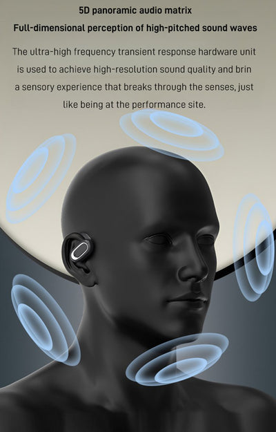 3D Surround Bluetooth Headphones Open Ear Wireless Sound