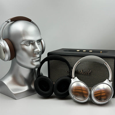 Retro Bluetooth Headset Metal Design Wireless Audio Headphones