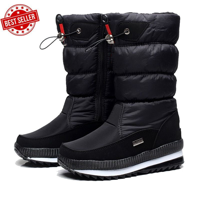 Women's Waterproof Snow Boots Faux Fur Non Slip Winter Footwear