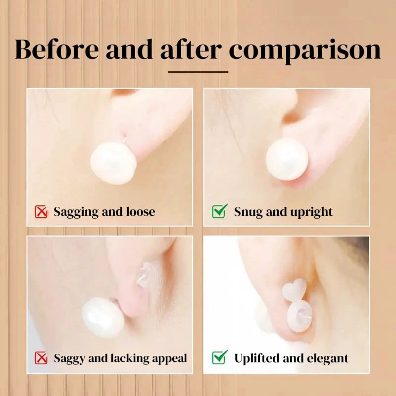 Clear Silicone Earring Backs With Secure Comfortable Support