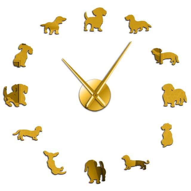 Dachshund Wall Clock Decorative Dog Design For Home Or Office