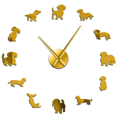 Dachshund Wall Clock Decorative Dog Design For Home Or Office