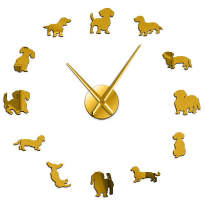 Dachshund Wall Clock Decorative Dog Design For Home Or Office