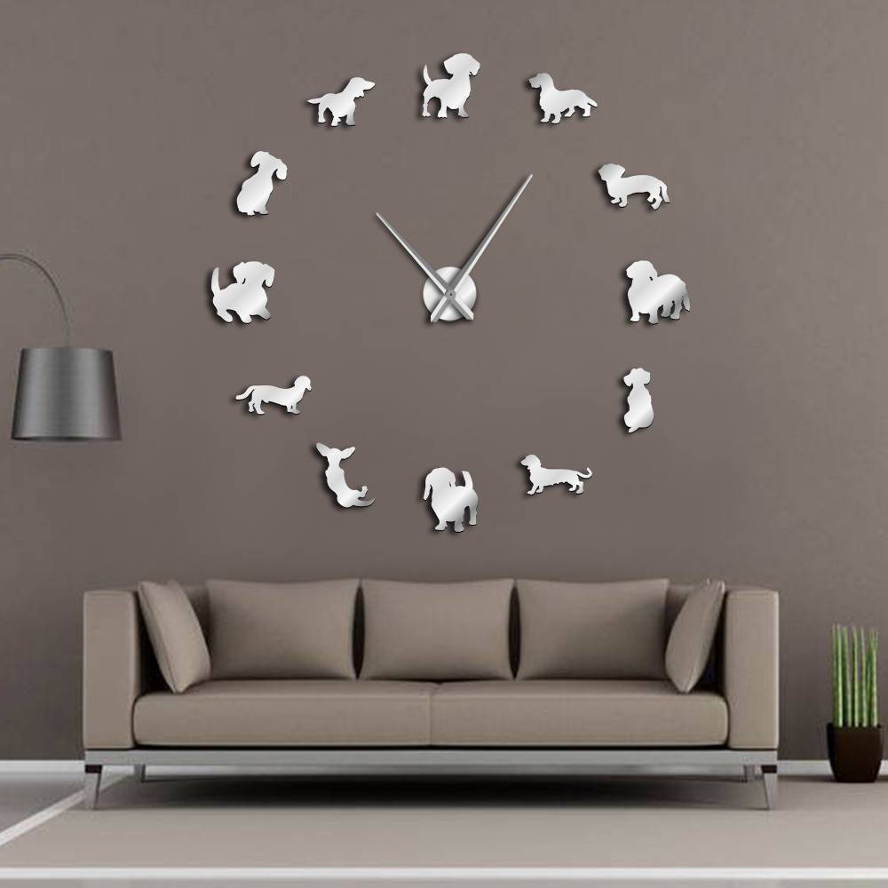 Dachshund Wall Clock Decorative Dog Design For Home Or Office