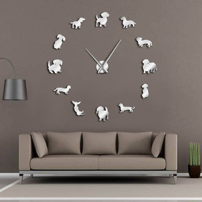 Dachshund Wall Clock Decorative Dog Design For Home Or Office