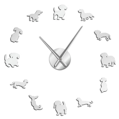 Dachshund Wall Clock Decorative Dog Design For Home Or Office