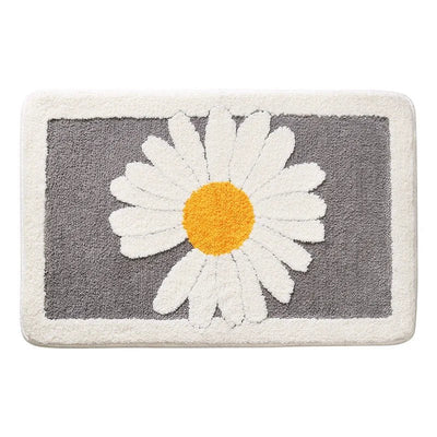 Daisy Microfiber Mat Ultra Soft Absorbent Non Slip Rug For Home