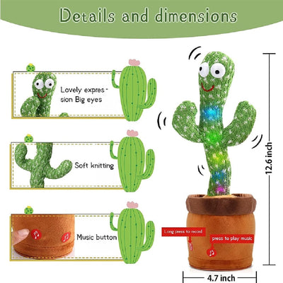 Dancing And Talking Cactus Toy Interactive Musical Fun Gift