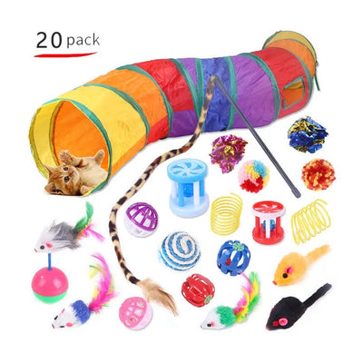 20-Piece Cat Toy Set Interactive Fun For Cats Treasure Box