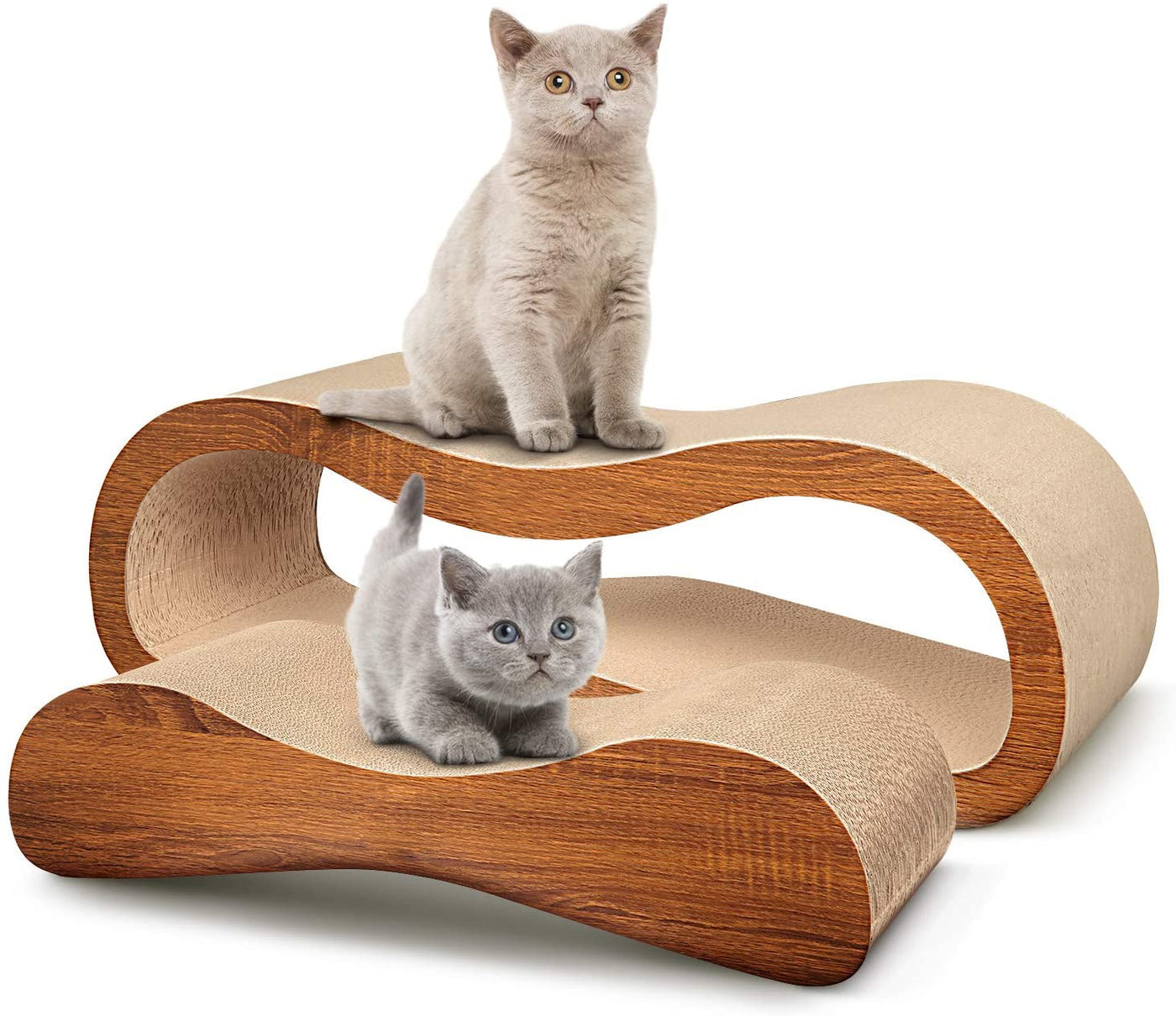 2 In 1 Cat Scratcher Cardboard Lounge Play Bed For Cats