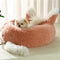 Plush Pet Bed With Cute Ears And Tail For Cats And Dogs