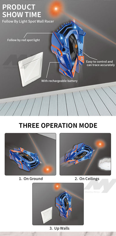 Wall Climbing Race Car With Infrared Induction Toy For Kids