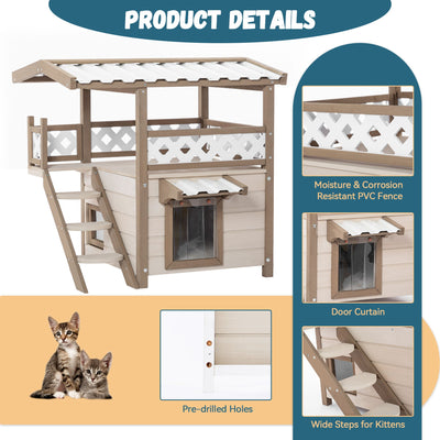 Feral Cat House Outdoor Shelter Weatherproof Cozy Design