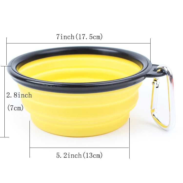 Collapsible Pet Bowl Portable Silicone Travel Water Food Dish